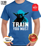 Train You Must T Shirt For Men Personality Outfit T-Shirt Gents Comical Fun Men Tshirt Hiphop Top