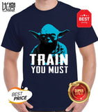 Train You Must T Shirt For Men Personality Outfit T-Shirt Gents Comical Fun Men Tshirt Hiphop Top
