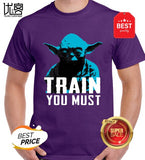 Train You Must T Shirt For Men Personality Outfit T-Shirt Gents Comical Fun Men Tshirt Hiphop Top