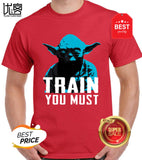 Train You Must T Shirt For Men Personality Outfit T-Shirt Gents Comical Fun Men Tshirt Hiphop Top