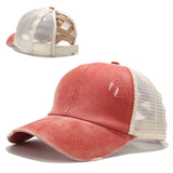 2020 Glitter Ponytail Baseball Cap Women Snapback Dad Hat Mesh Trucker Caps Messy Bun Summer Hat Female Adjustable Hip Hop Hats