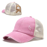2020 Glitter Ponytail Baseball Cap Women Snapback Dad Hat Mesh Trucker Caps Messy Bun Summer Hat Female Adjustable Hip Hop Hats