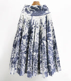 Luxury Designer Skirts Womens 2020 Early Spring Animal Jungle Print Pleated Skirt Women High Waist Ball Gown Maxi Runway Skirt