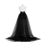 Boho Elegant Women Ball Gown Long Chiffon Maxi Skirts Party Wedding Prom Tulle Lace Up Female High Waist Maxi Skirt Length 115CM