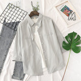 Womens Blouses Shirts Summer Tops Thin Solid Half Sleeve Loose Sun Protection Clothes Outwear 2020
