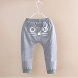 2016 children boys Girls autumn pants Cartoon Cat baby harem pants kids clothes kids pants trousers pantalon garcon 1-4 years