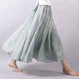 New Spring Summer Boho Women's Solid Long Skirts Casual Beach Maxi Skirt Jupe Femme Midi White Saia Faldas