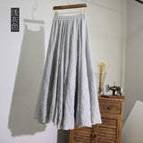 New Spring Summer Boho Women's Solid Long Skirts Casual Beach Maxi Skirt Jupe Femme Midi White Saia Faldas