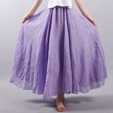 New Spring Summer Boho Women's Solid Long Skirts Casual Beach Maxi Skirt Jupe Femme Midi White Saia Faldas